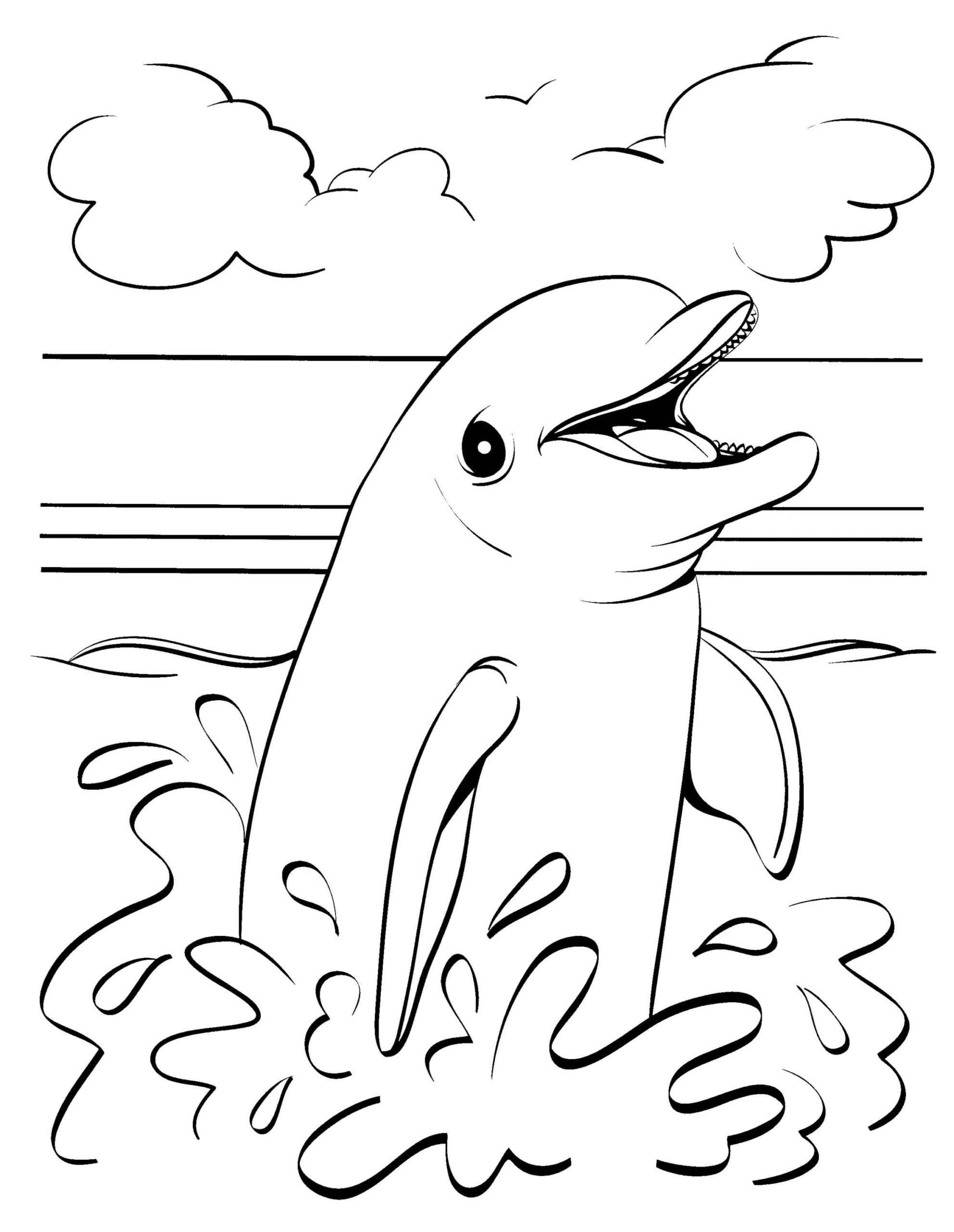 Dolphins Coloring Pages 100 Pictures Free Printable