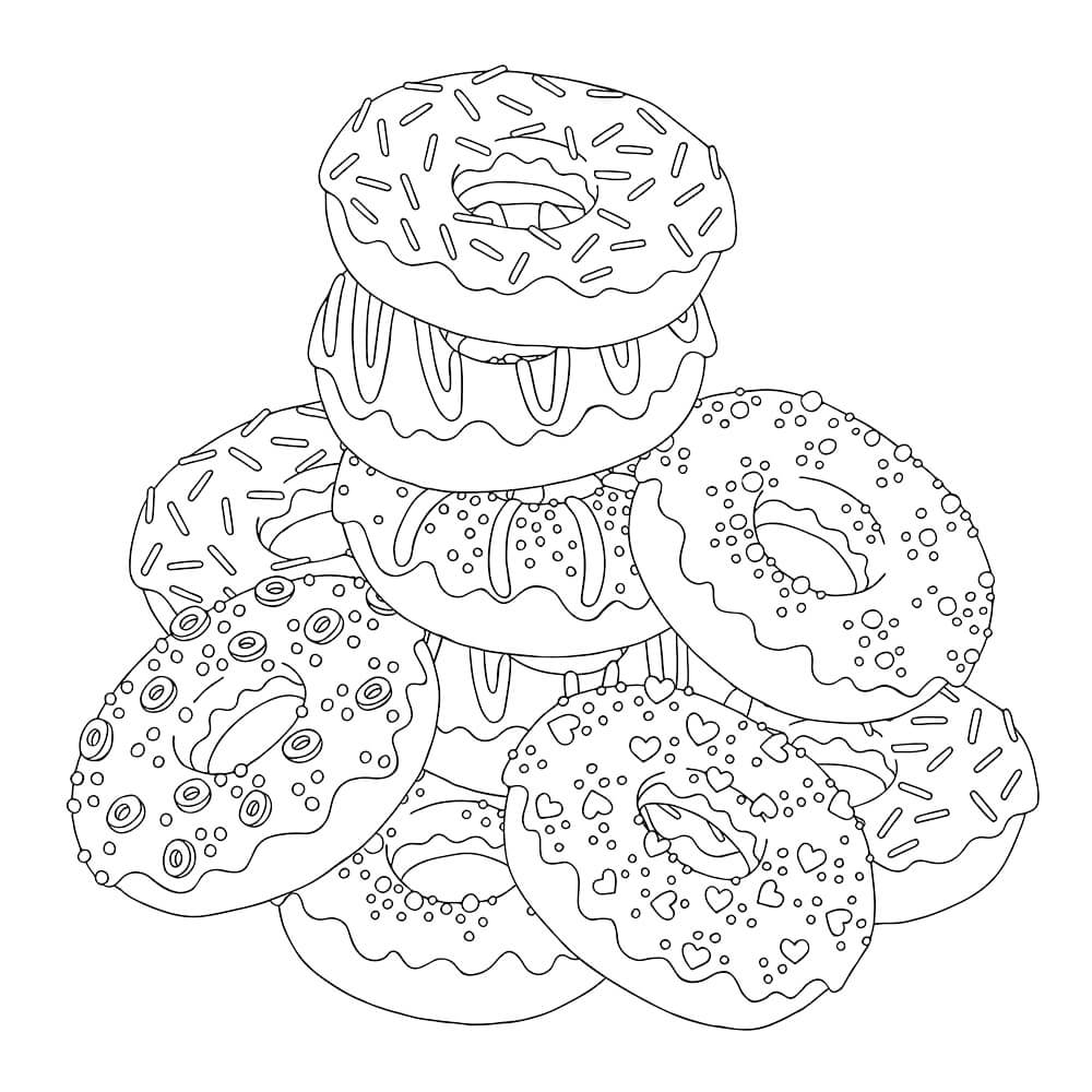 Donut Coloring Pages Free Printable Coloring Pages For Kids