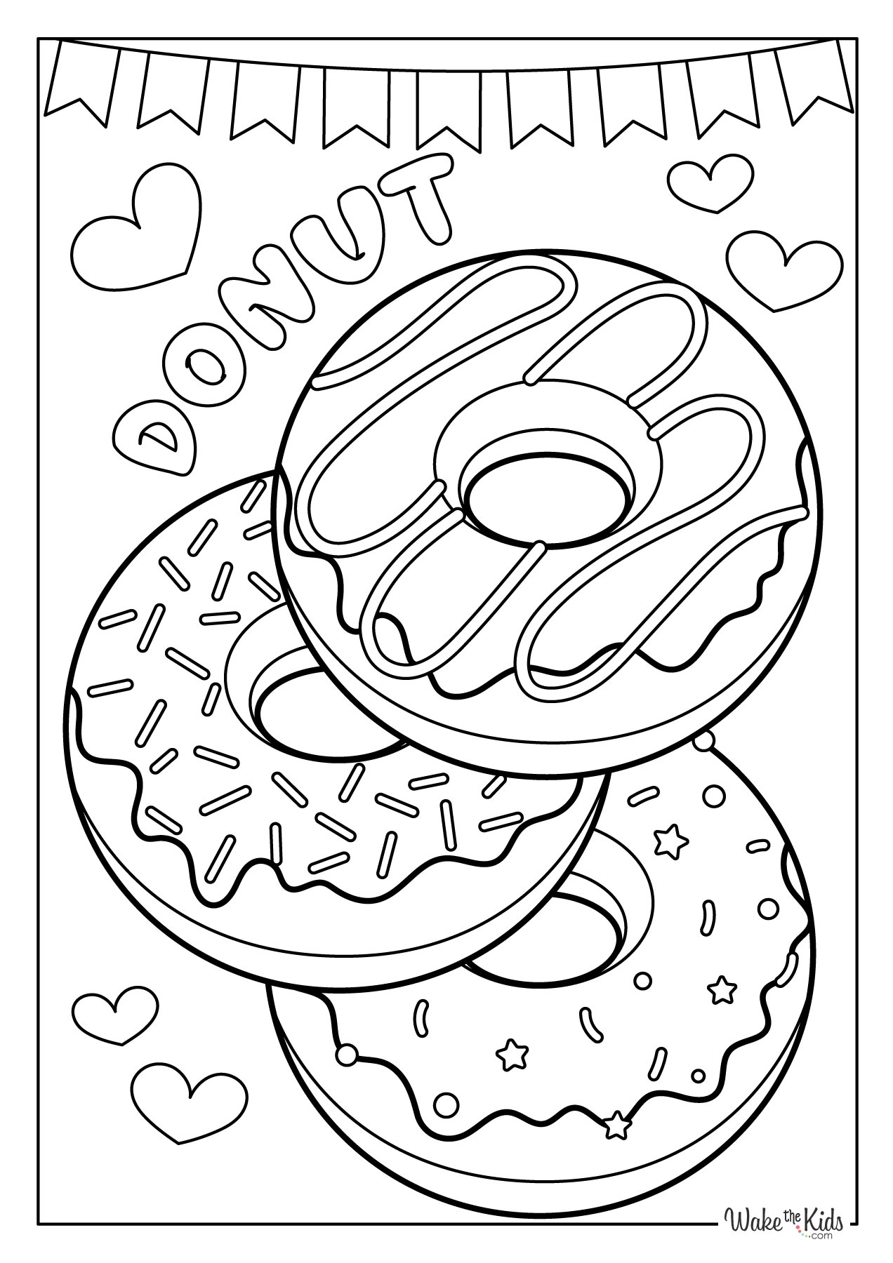 donut coloring page