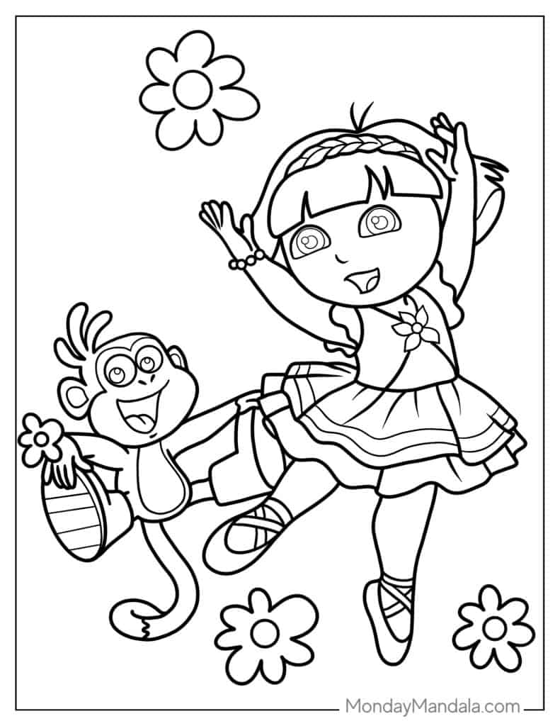 dora coloring pages