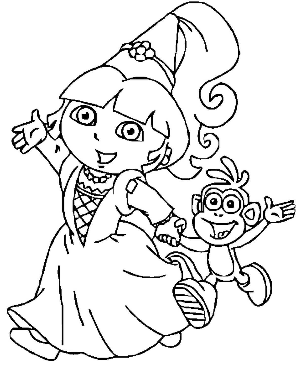 Dora The Explorer Coloring Pages Download And Print For Free
