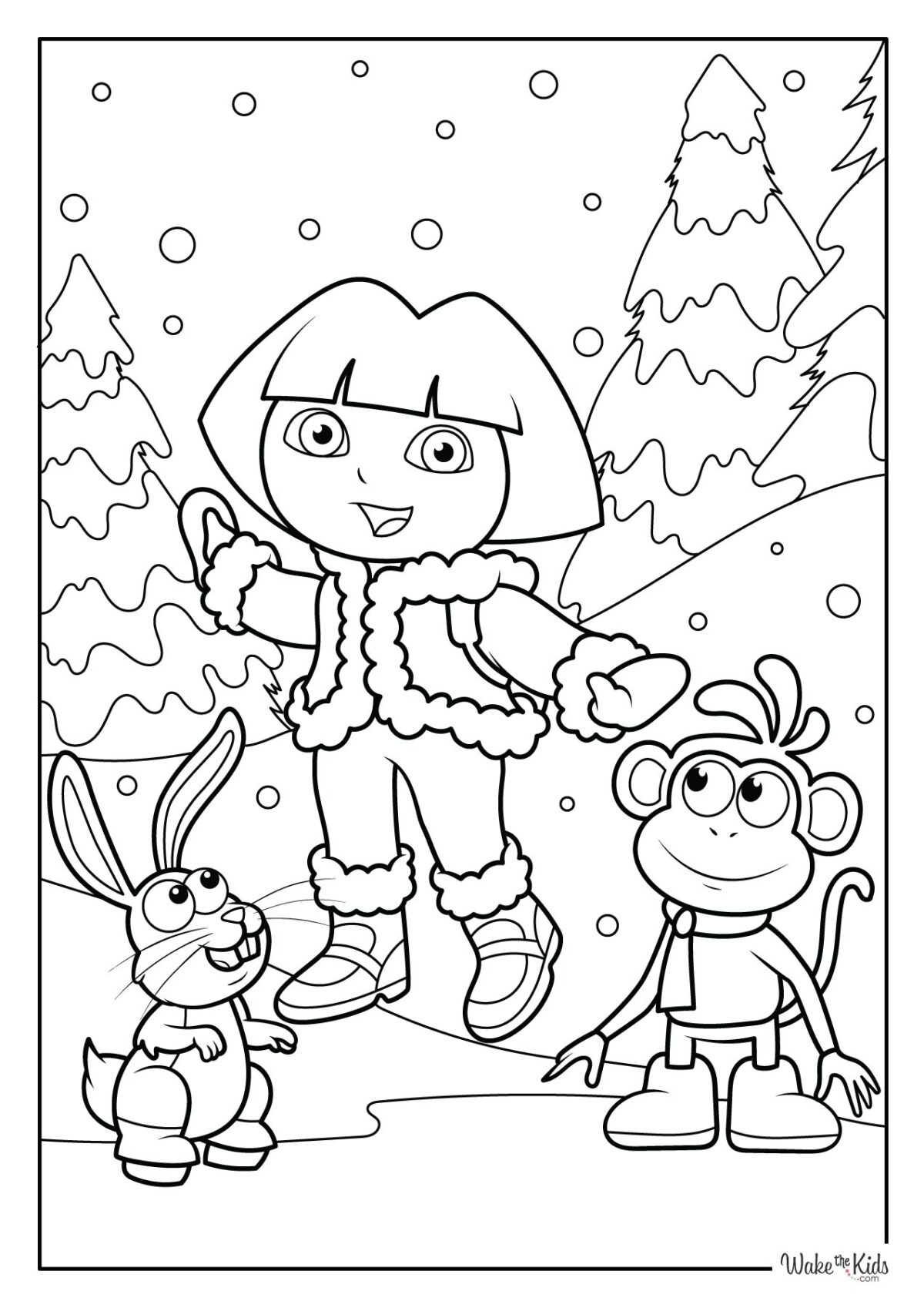 Dora The Explorer Coloring Pages Free Printable PDFs WakeTheKids