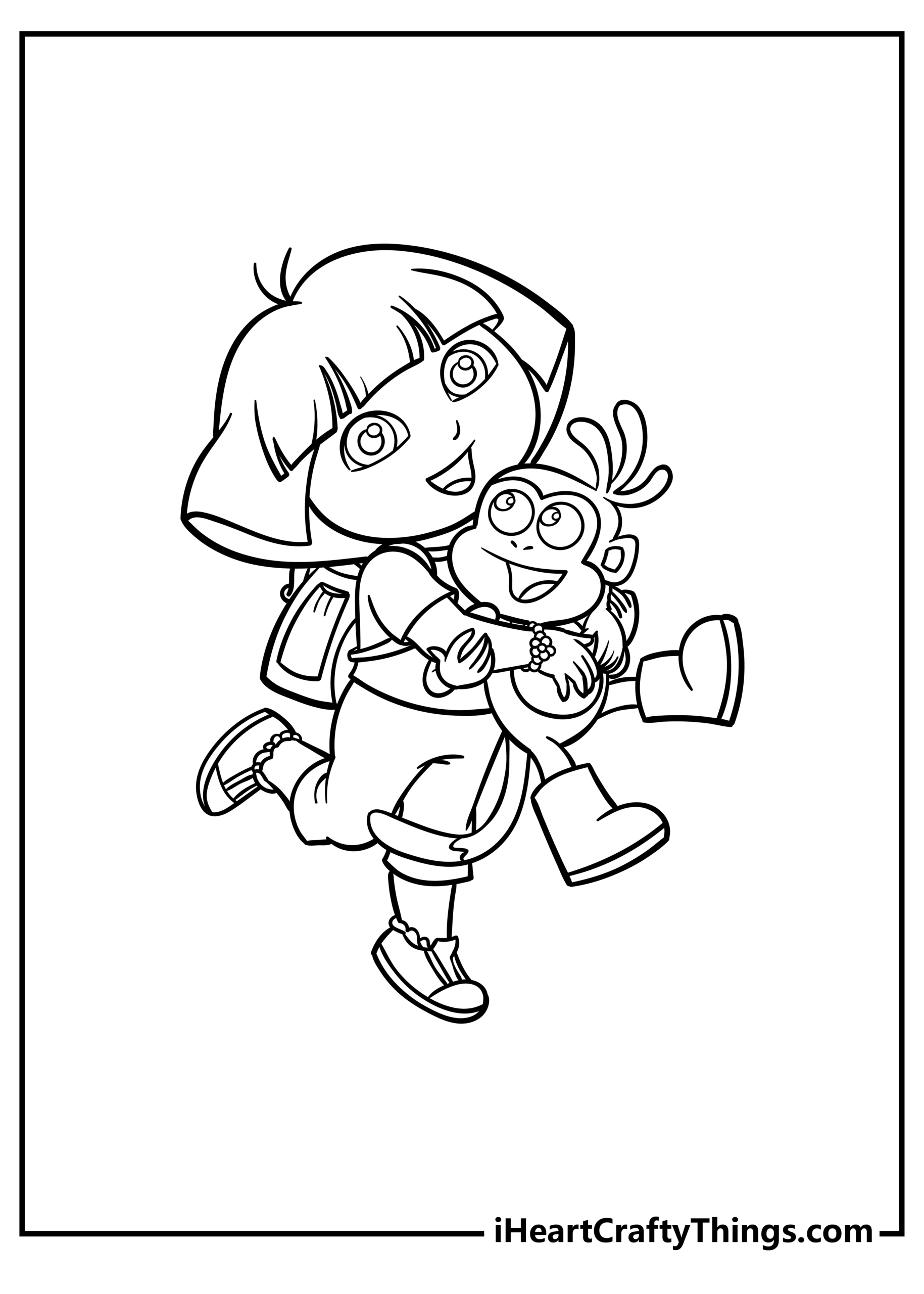dora the explorer coloring pages