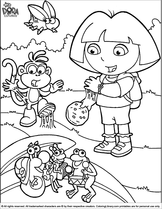 Dora The Explorer Coloring Pages Pdf