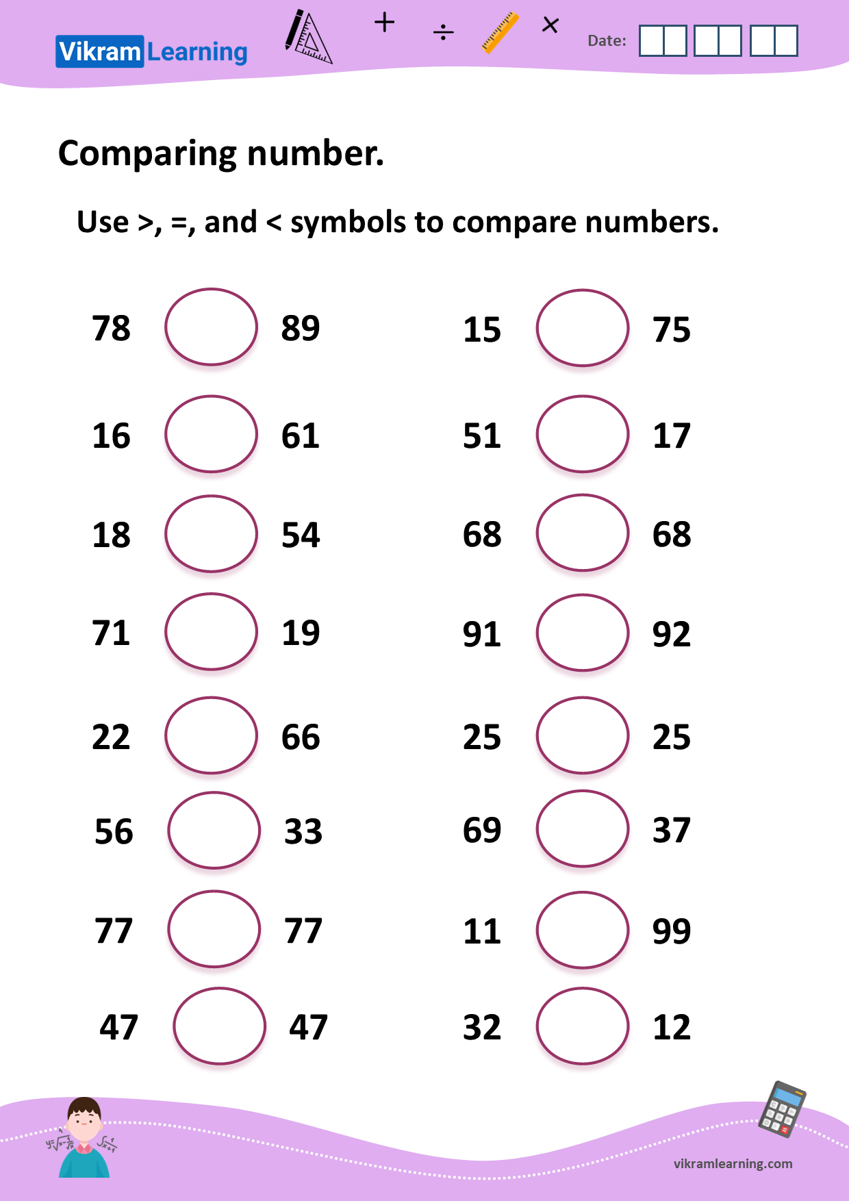 Download Comparing Numbers Up To 100 Worksheets For Free Download Comparing Numbers Up To 100 Worksheets For Free