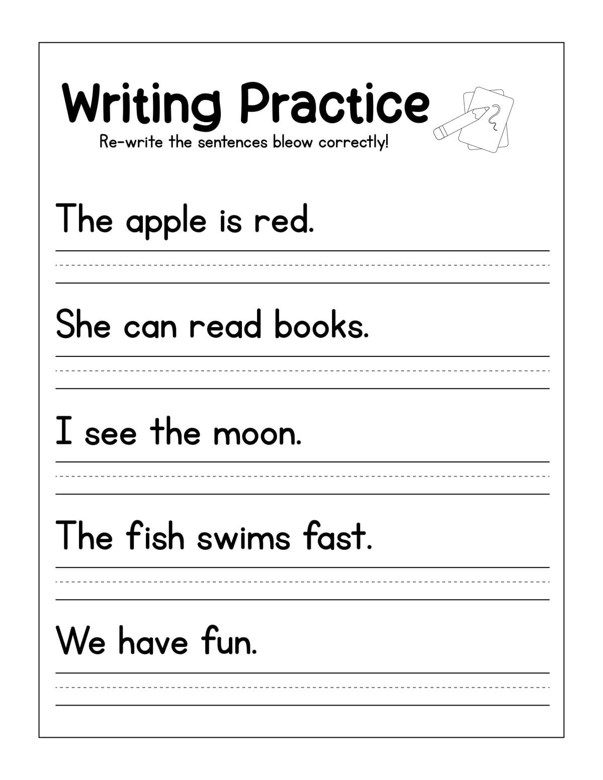 Download Sentence Writing Worksheets Free Download And Print For You Download Sentence Writing Worksheets Free Download And Print For You