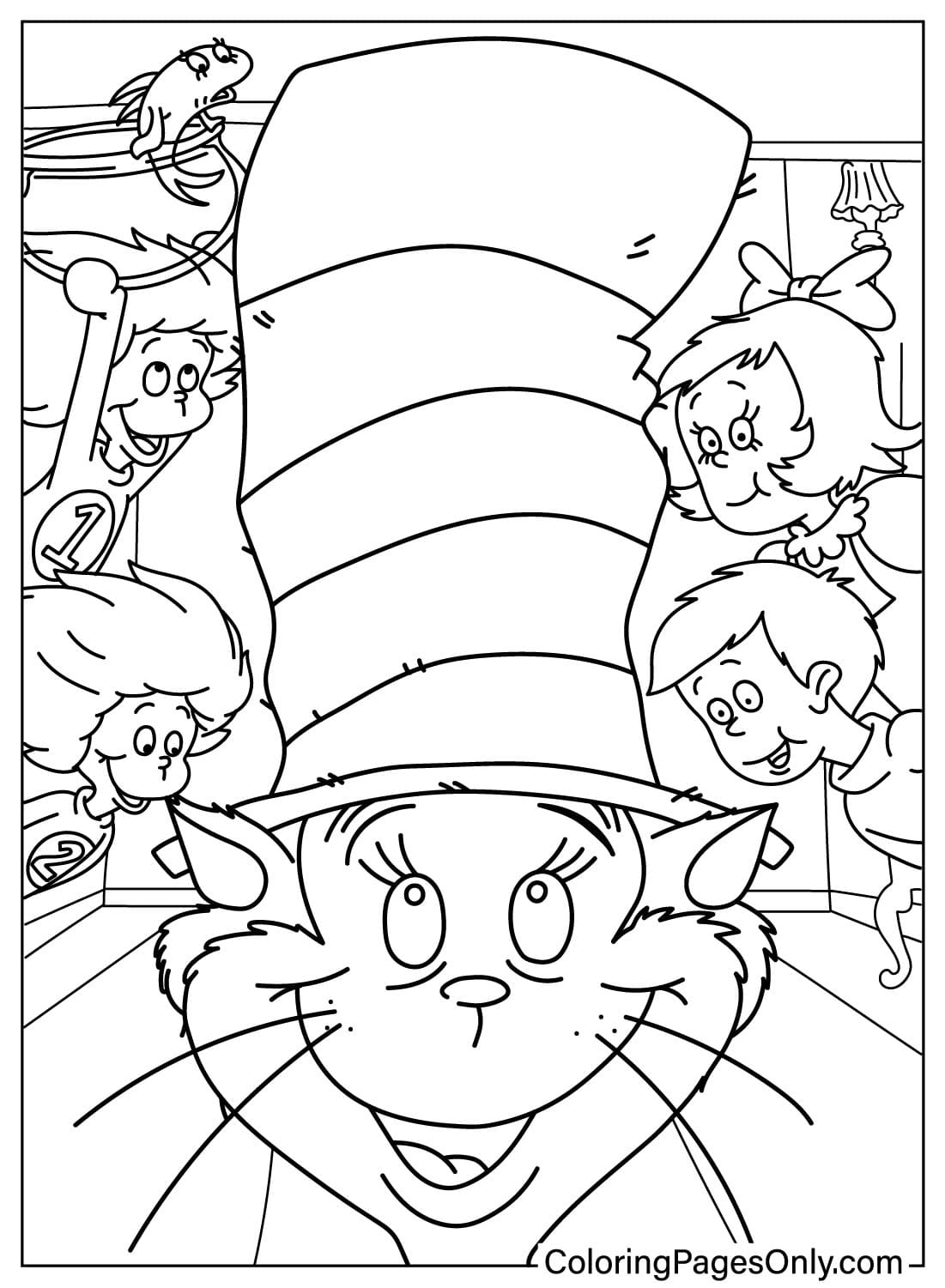 Dr Seuss Cat In The Hat Coloring Pages 2025 Dr Seuss Cat In The Hat Coloring Pages 2025
