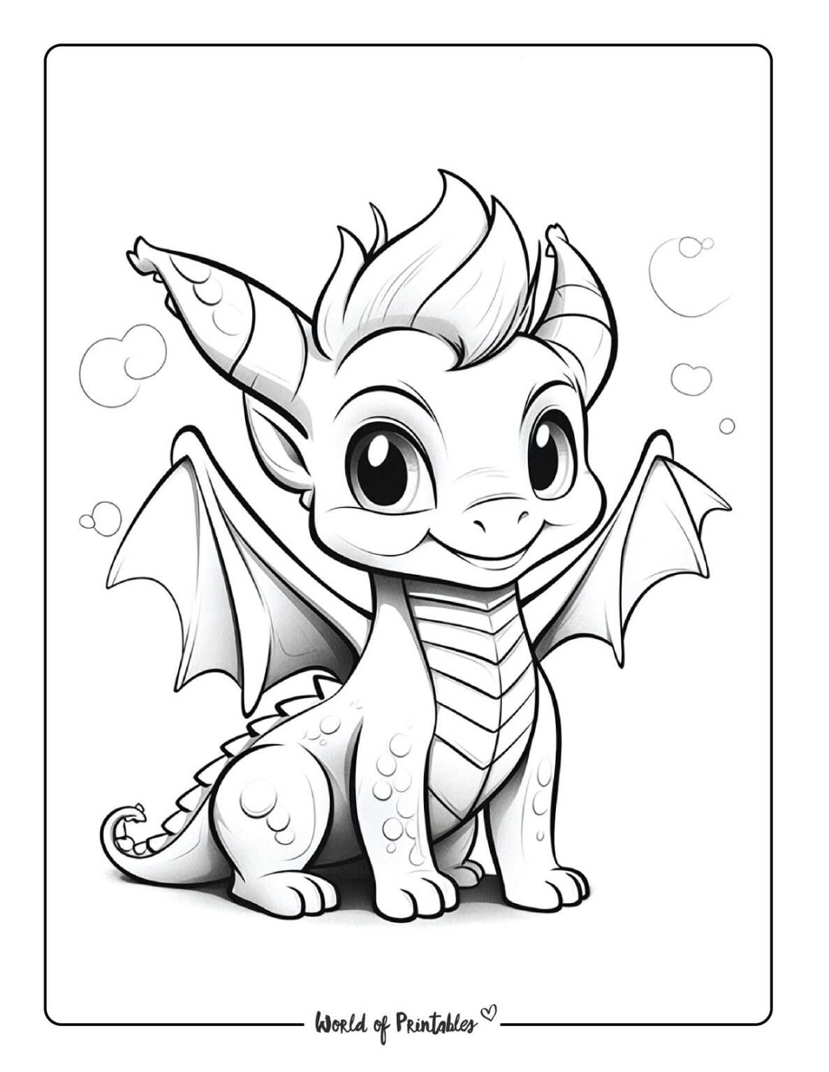 Dragon Coloring Pages For Kids Adults World Of Printables