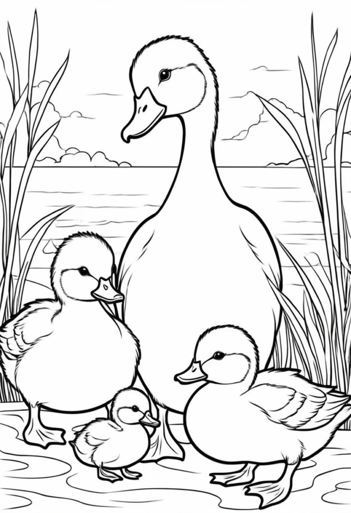 ducks coloring pages