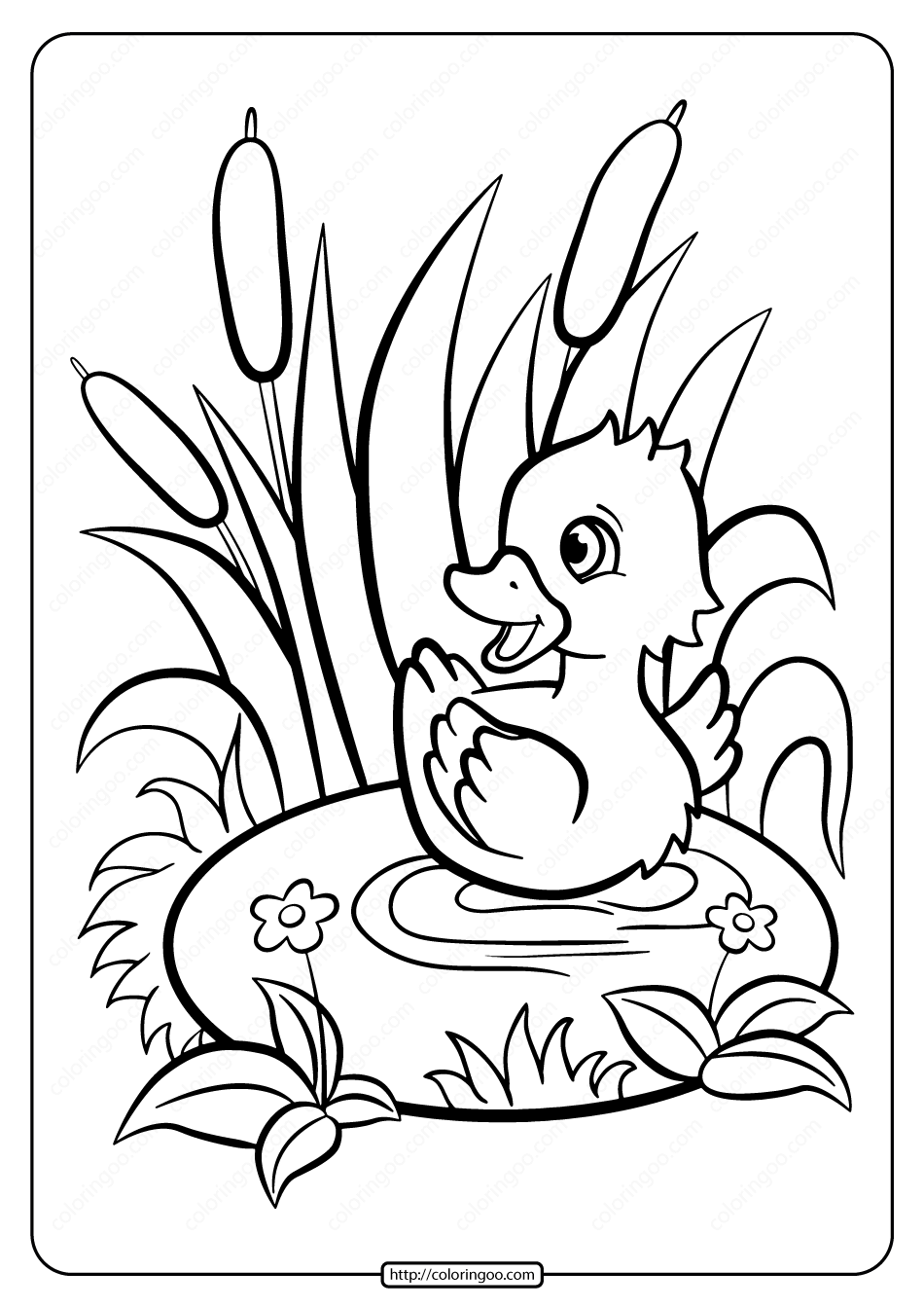 duckling coloring page
