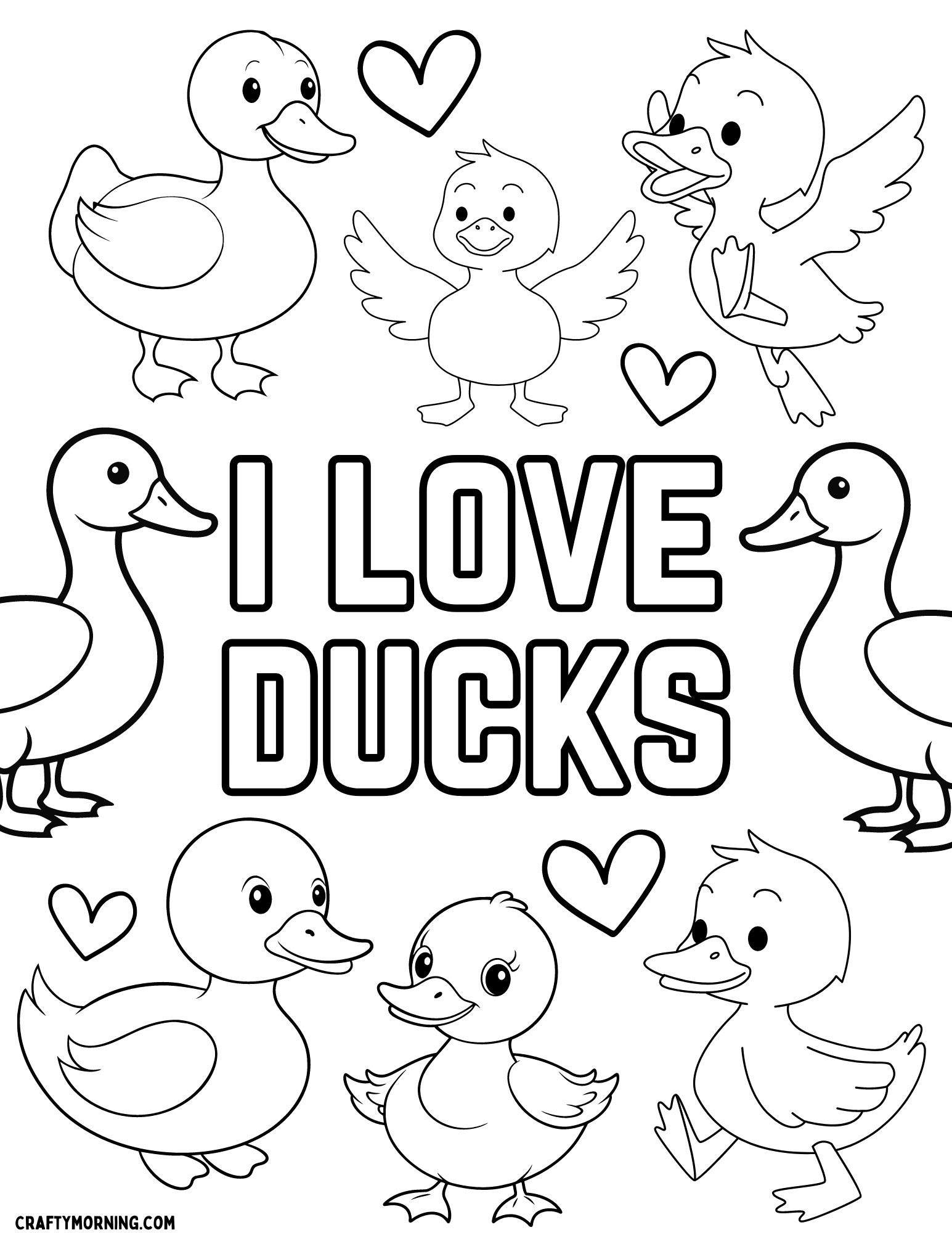 Ducks Coloring Pages 2025 
