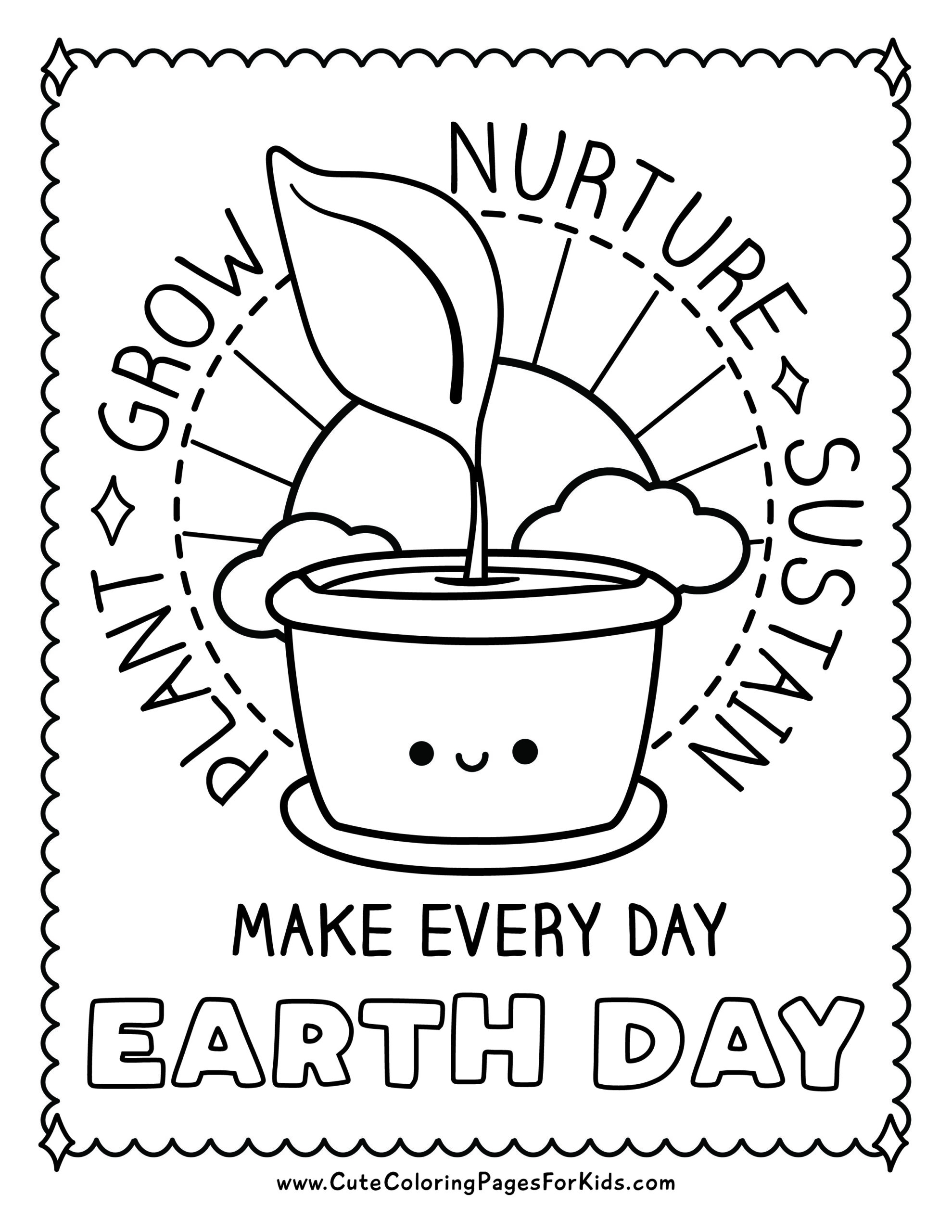 Earth Day Coloring Pages Free Printable PDFs Cute Coloring Pages 