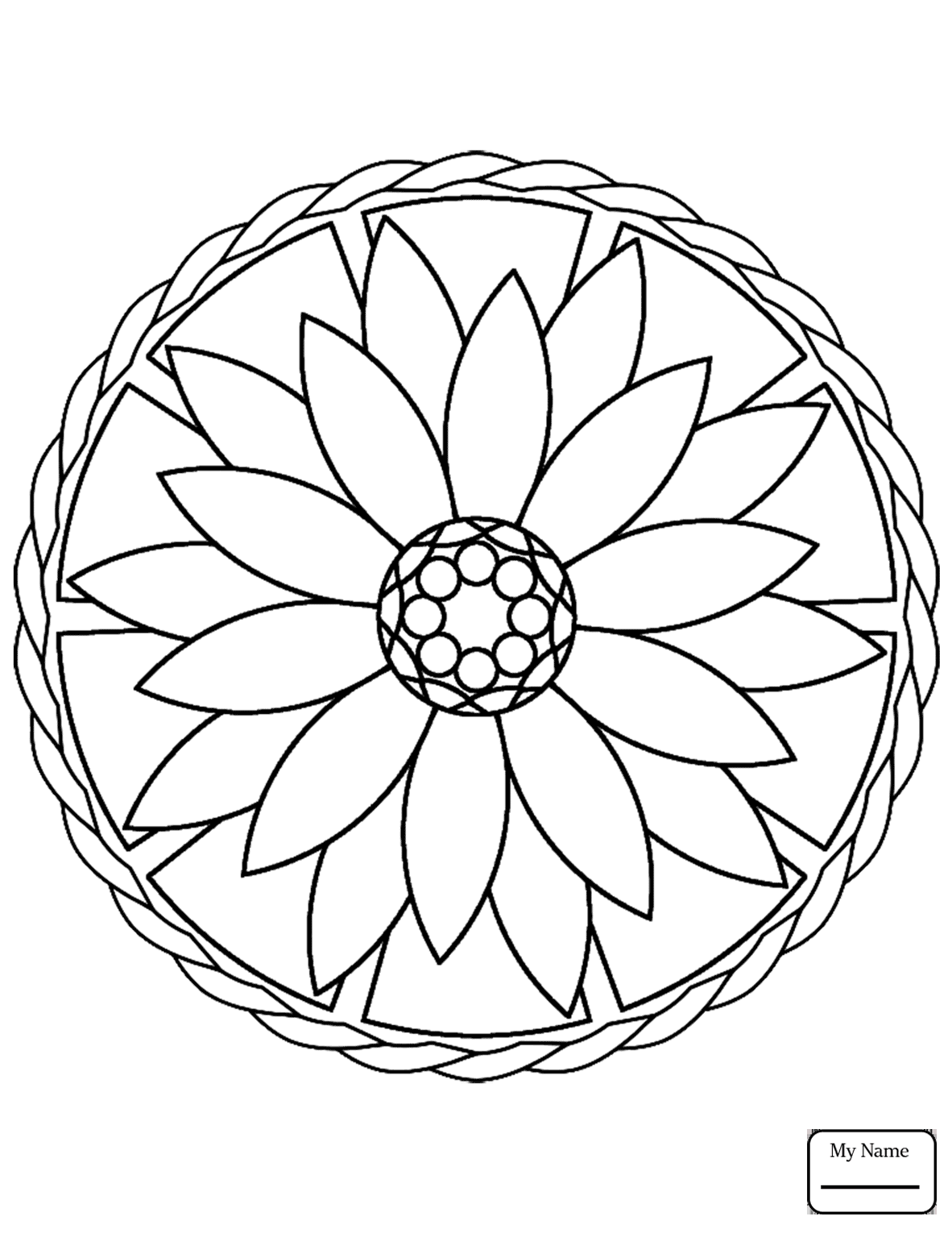 Easy Mandala Coloring Pages At GetColorings Free Printable 