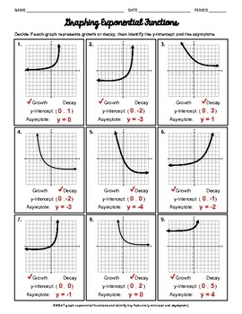 graphing exponential functions worksheet graphing exponential functions worksheet