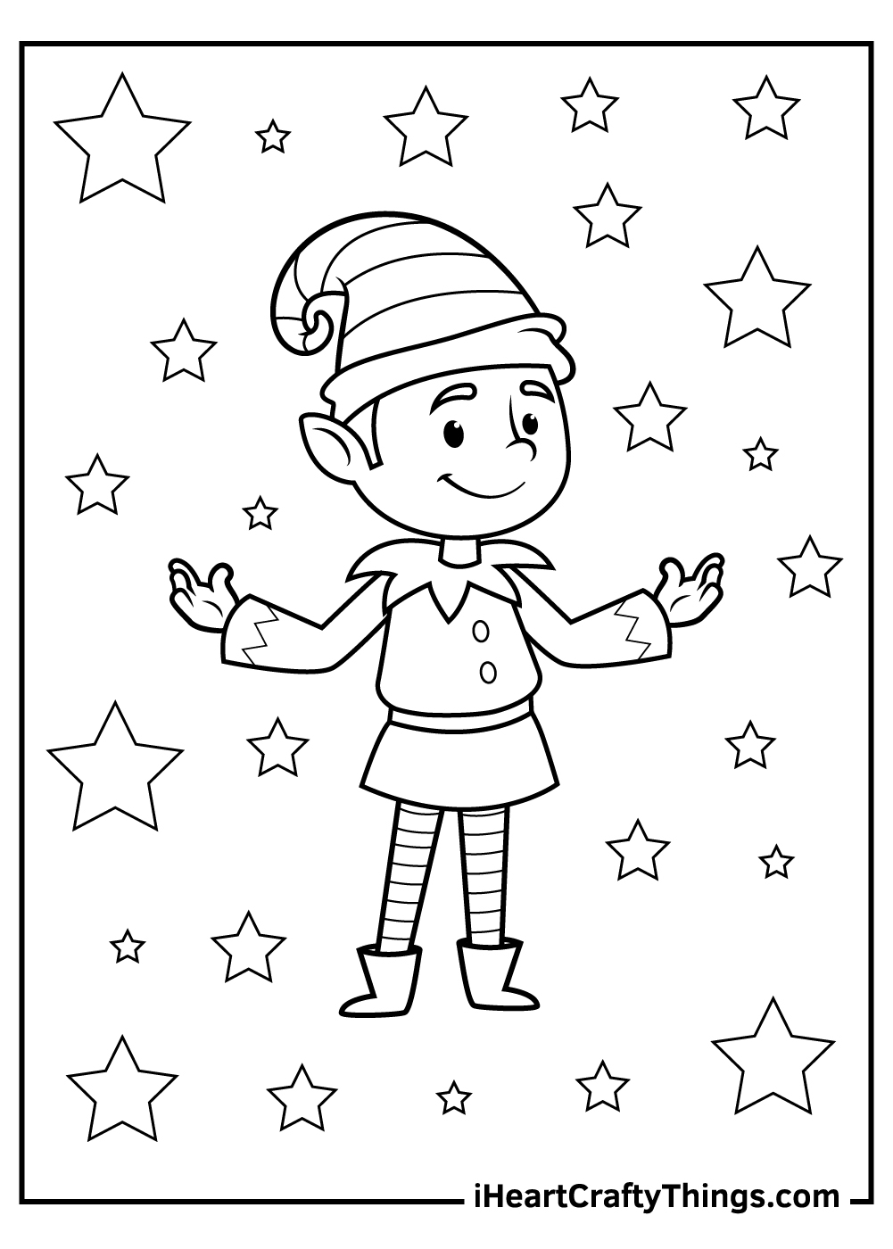 elf coloring pages elf coloring pages