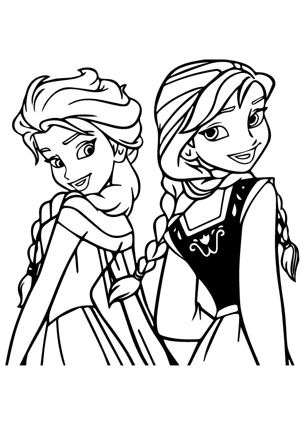elsa anna coloring pages