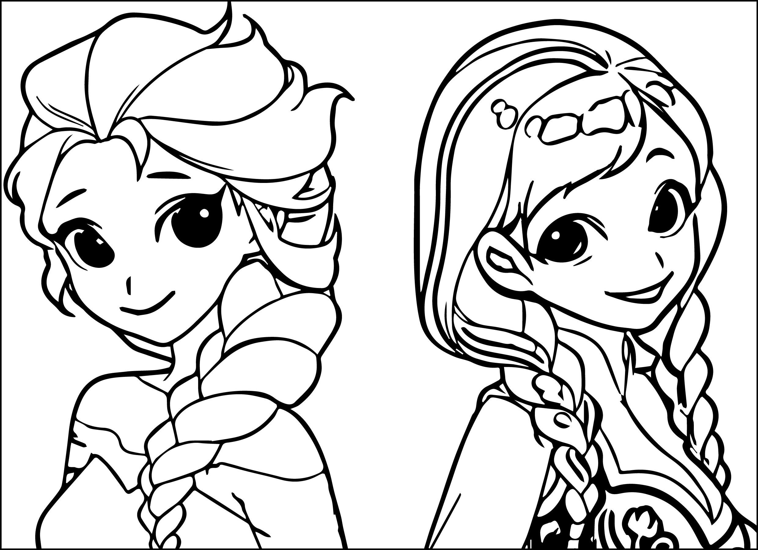 Elsa Anna Coloring Pages At GetColorings Free Printable Colorings 
