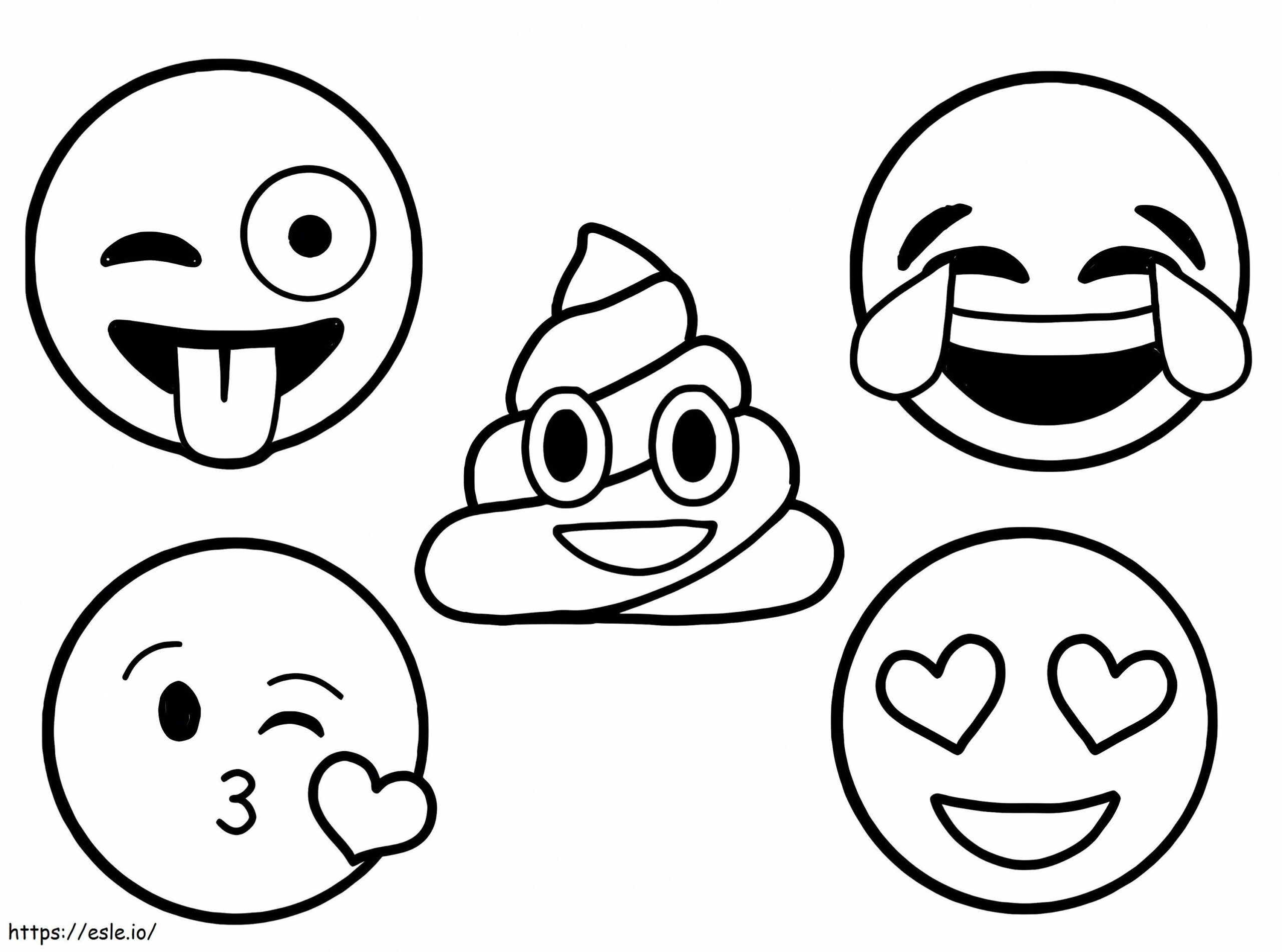 Emojis Printable Coloring Page