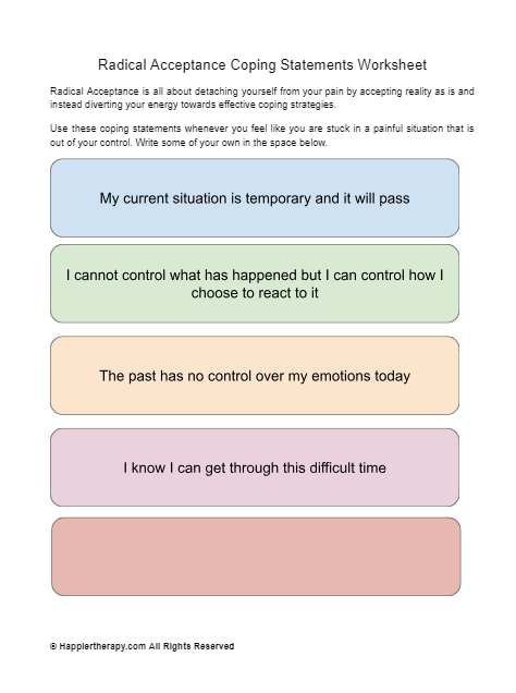 Emotional Empowerment DBT Distress Tolerance Worksheets Library Emotional Empowerment DBT Distress Tolerance Worksheets Library