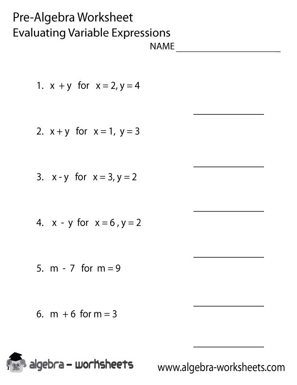 Equations Pre Algebra Worksheet Printable Equations Pre Algebra Worksheet Printable