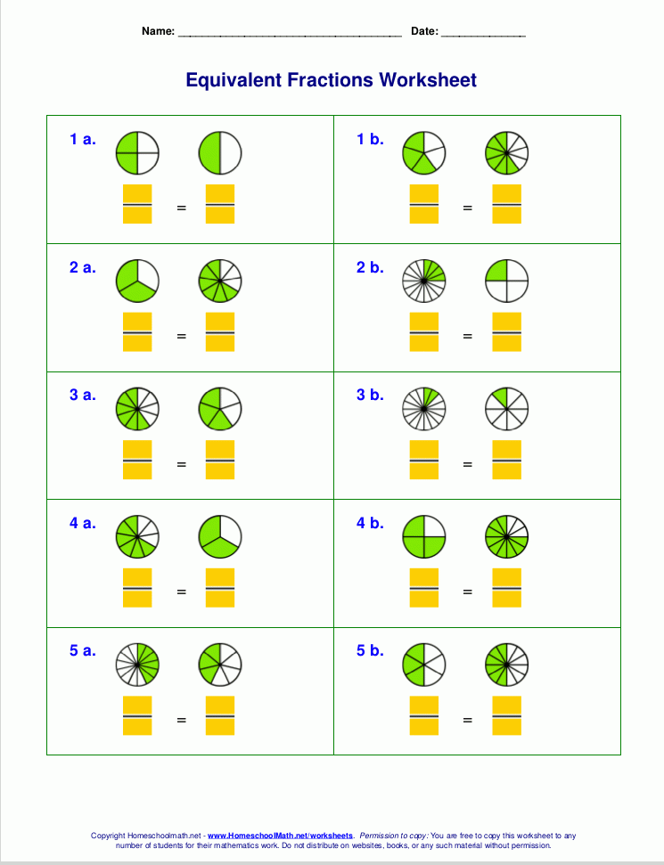 equivalent fractions worksheet equivalent fractions worksheet