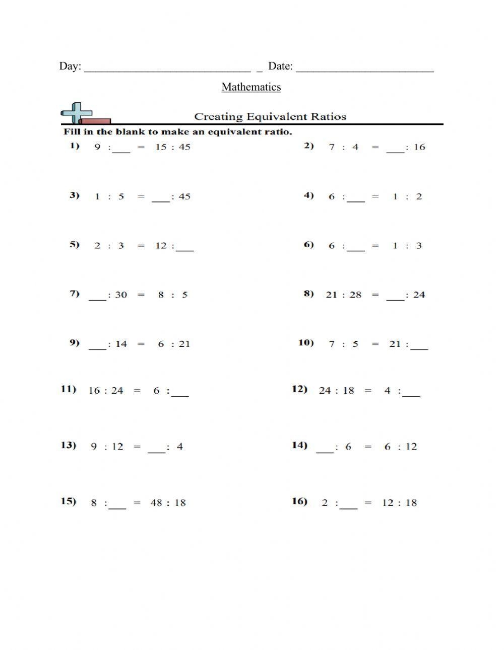 Equivalent Ratios Worksheet Worksheets Library Equivalent Ratios Worksheet Worksheets Library