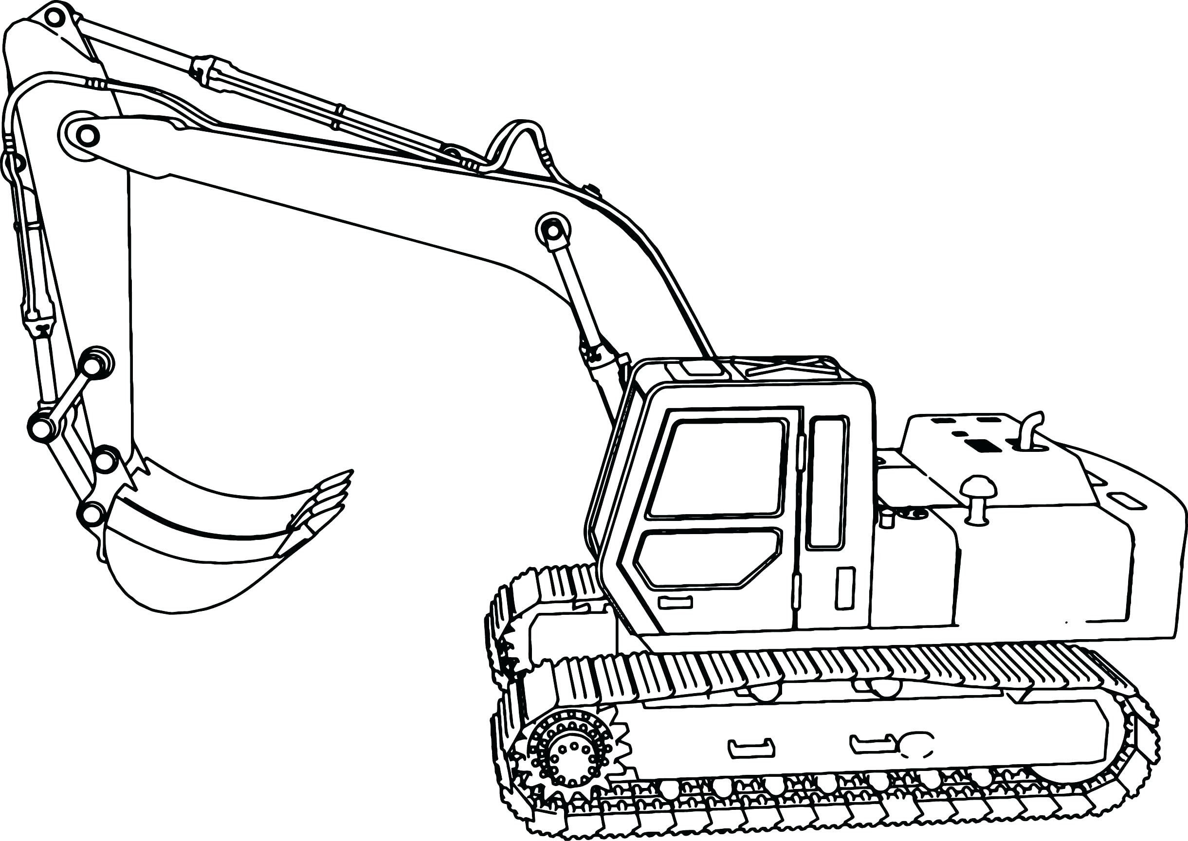 Excavator Coloring Page Printable USE EDU PL