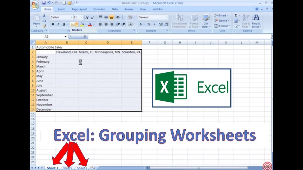 Excel How To Grouping Worksheets YouTube Excel How To Grouping Worksheets YouTube