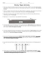 Exploring Static Electricity The Sticky Tape Experiment Course Hero Exploring Static Electricity The Sticky Tape Experiment Course Hero