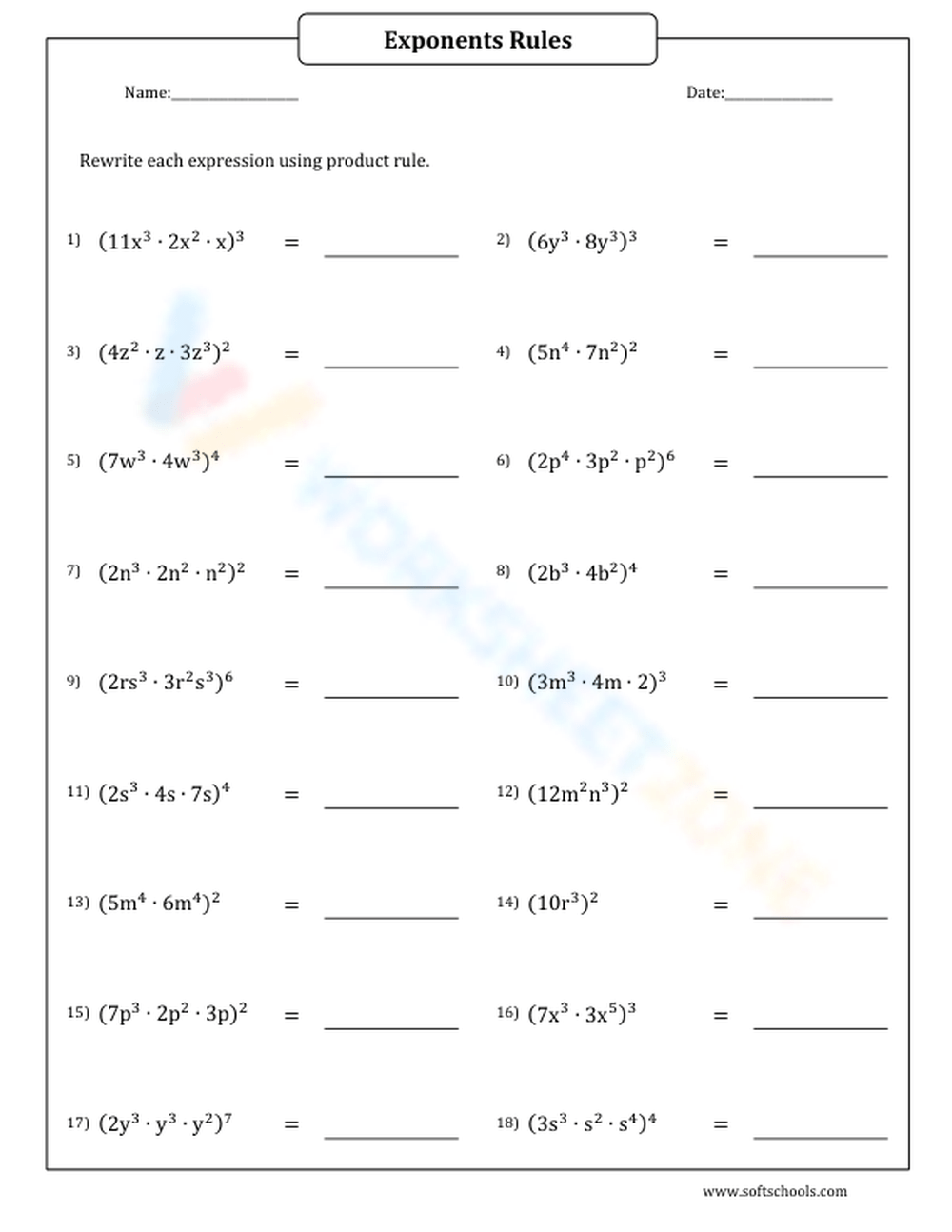 Exponents Rules 4 Worksheet Worksheets Library Exponents Rules 4 Worksheet Worksheets Library
