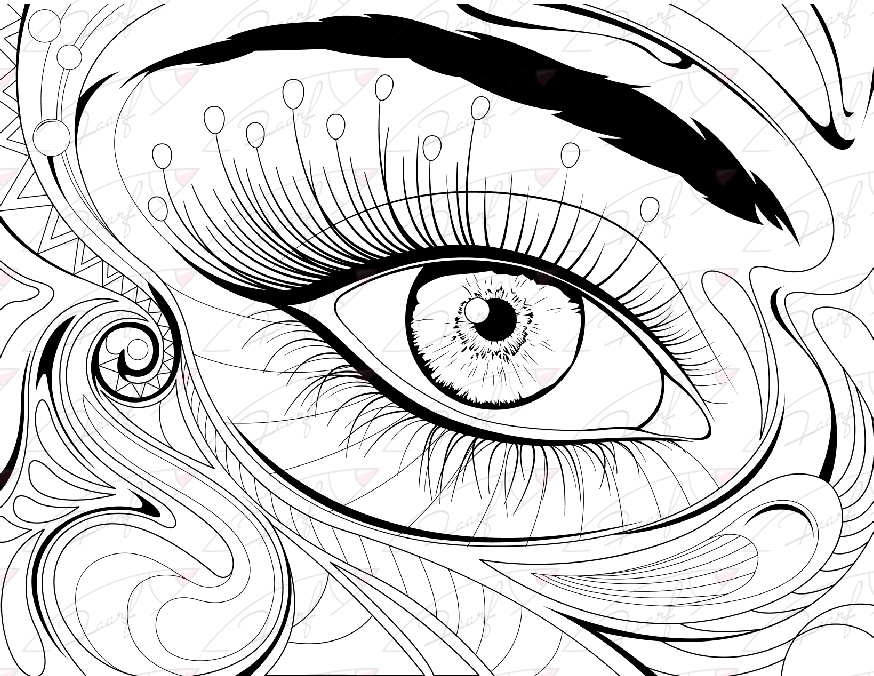 eye coloring page eye coloring page