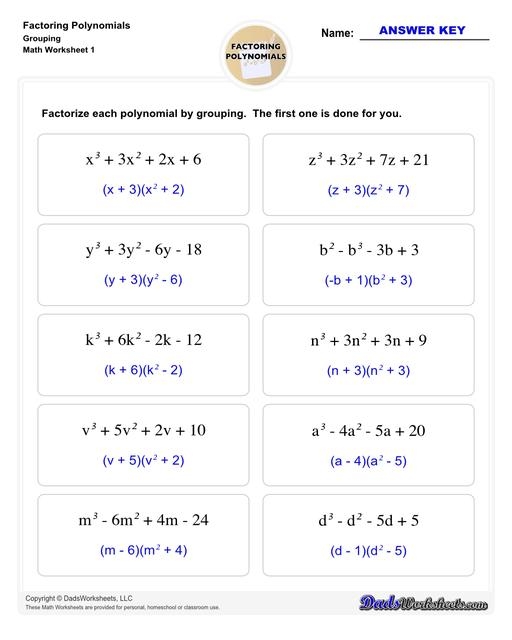 factoring polynomials worksheet factoring polynomials worksheet