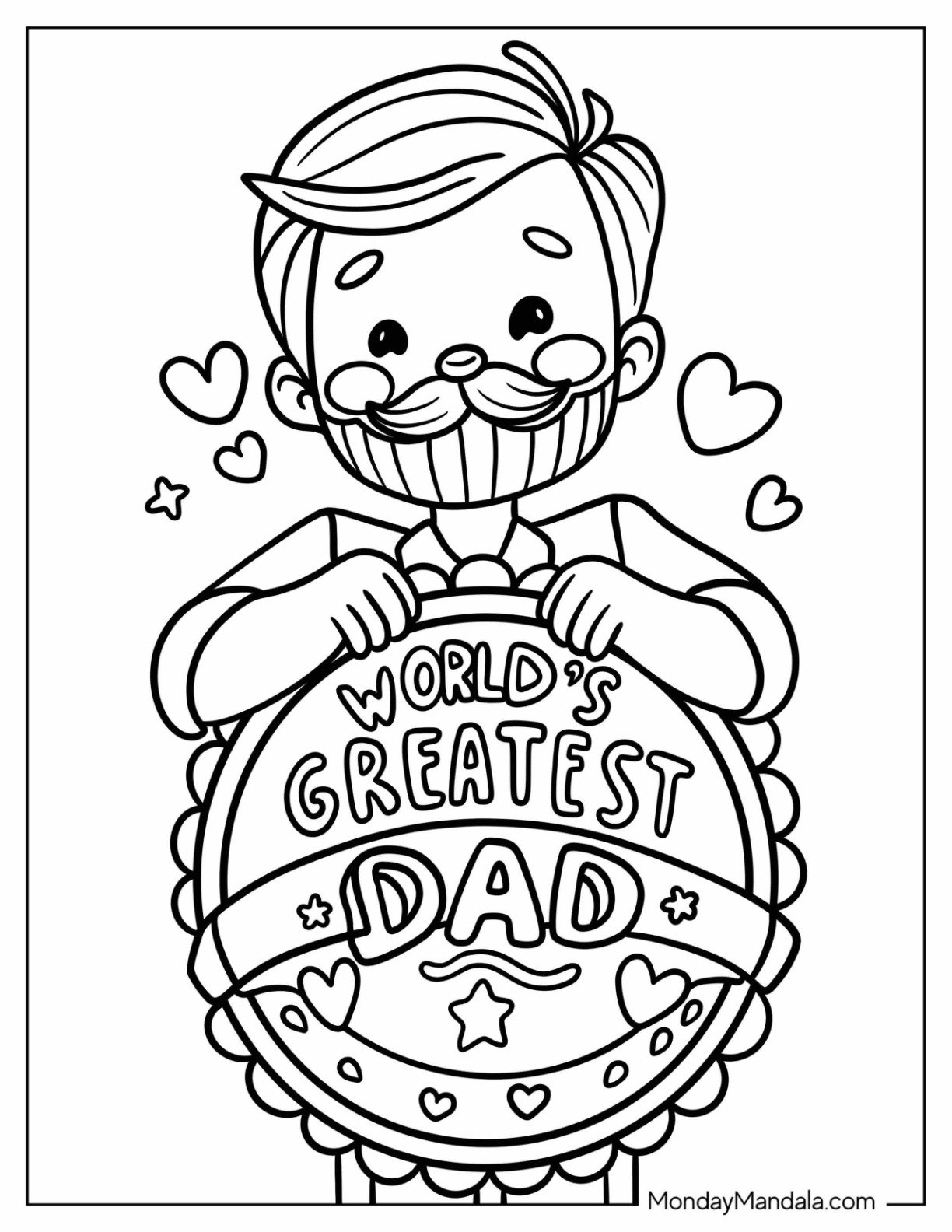 fathers day coloring page