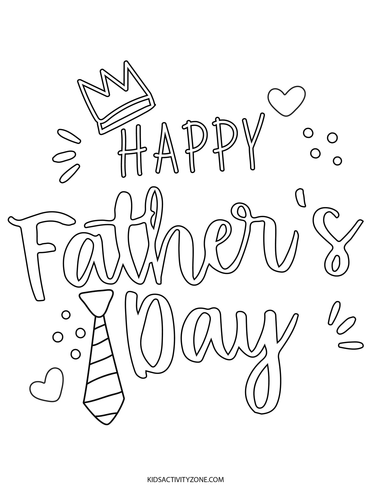 Fathers Day Printable Coloring Pages