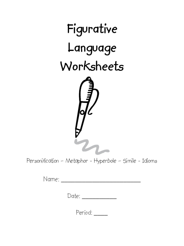 Figurative Language Worksheets PDF Linguistics Worksheets Library Figurative Language Worksheets PDF Linguistics Worksheets Library