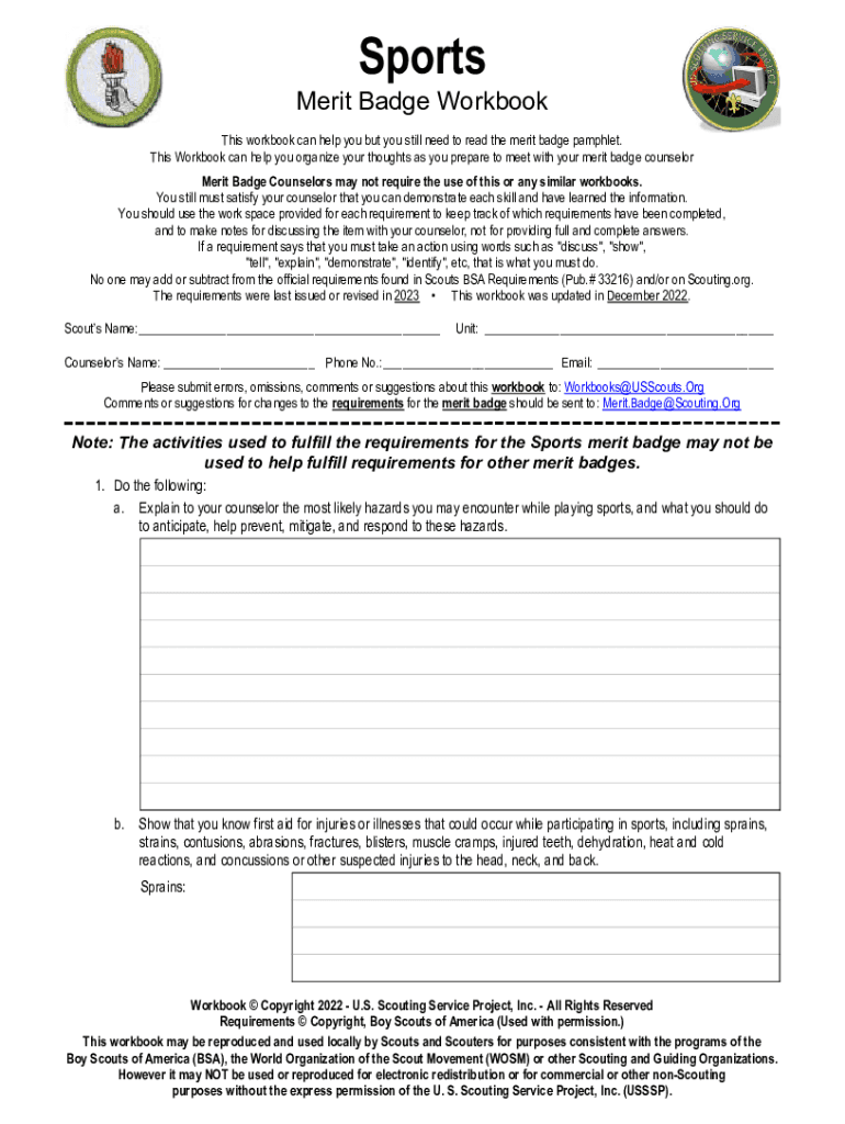 Fillable Online Sports Merit Badge And Worksheet Fax Email Print Fillable Online Sports Merit Badge And Worksheet Fax Email Print