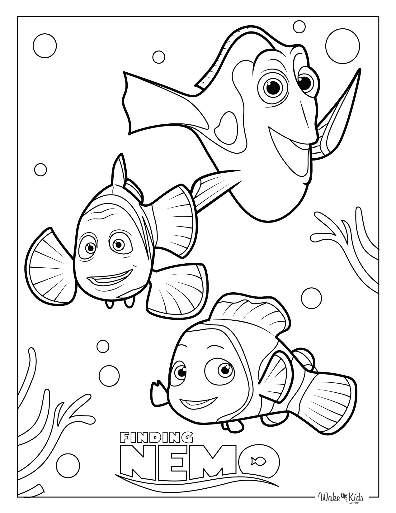 Finding Nemo Coloring Pages Free Printable PDFs WakeTheKids Finding Nemo Coloring Pages Free Printable PDFs WakeTheKids