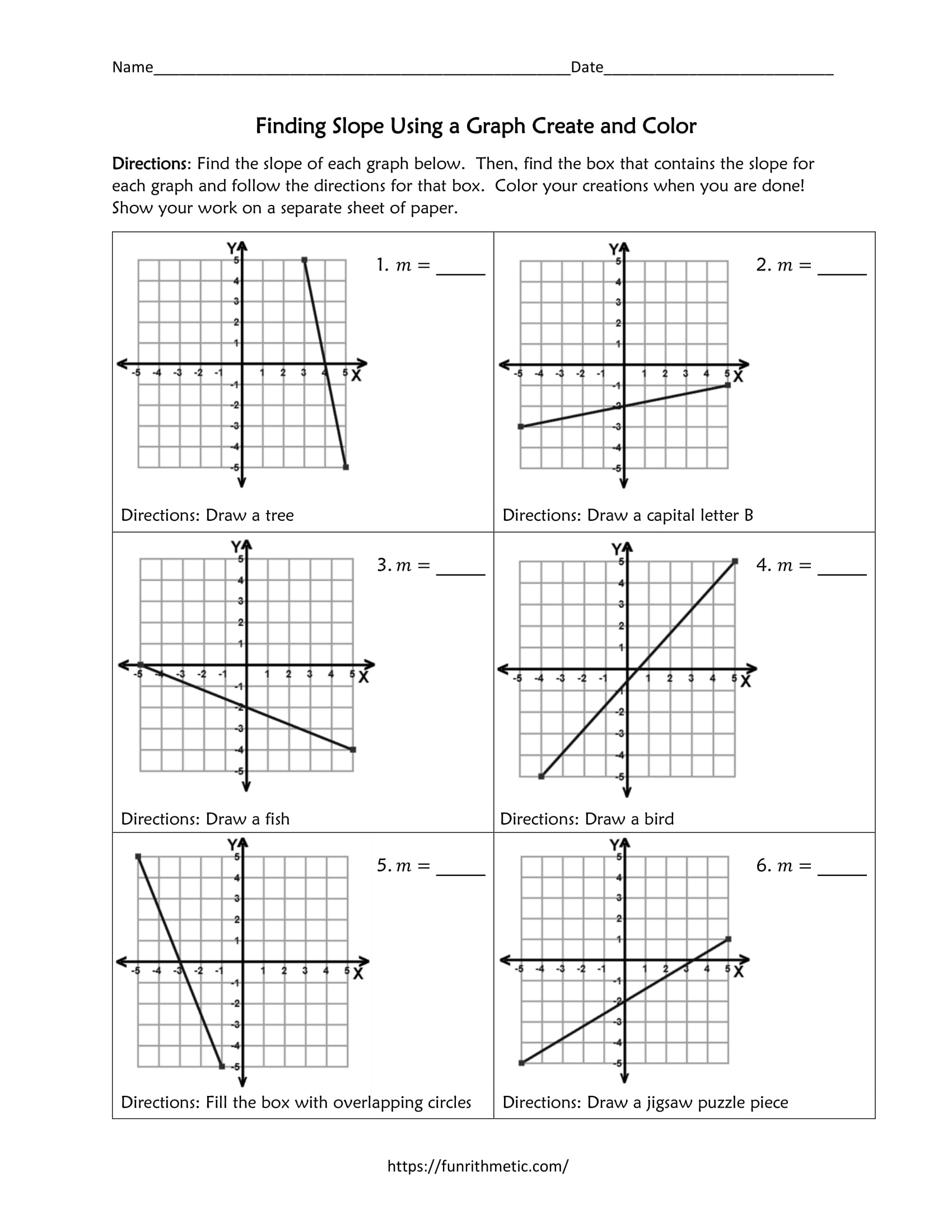 Finding Slope Using A Graph Create And Color Worksheets Library Finding Slope Using A Graph Create And Color Worksheets Library