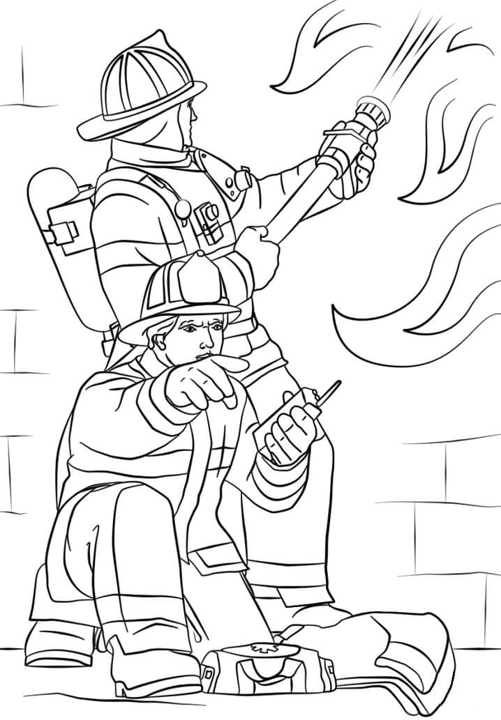 firefighter coloring pages