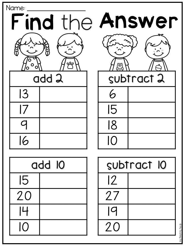 First Grade Math Worksheets Free Printable