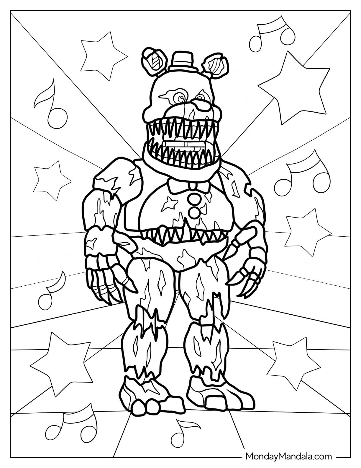 fnaf coloring pages fnaf coloring pages