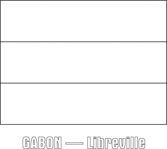 gabon flag coloring page gabon flag coloring page