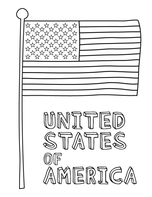 Flag Usa Coloring Page Flag Usa Coloring Page