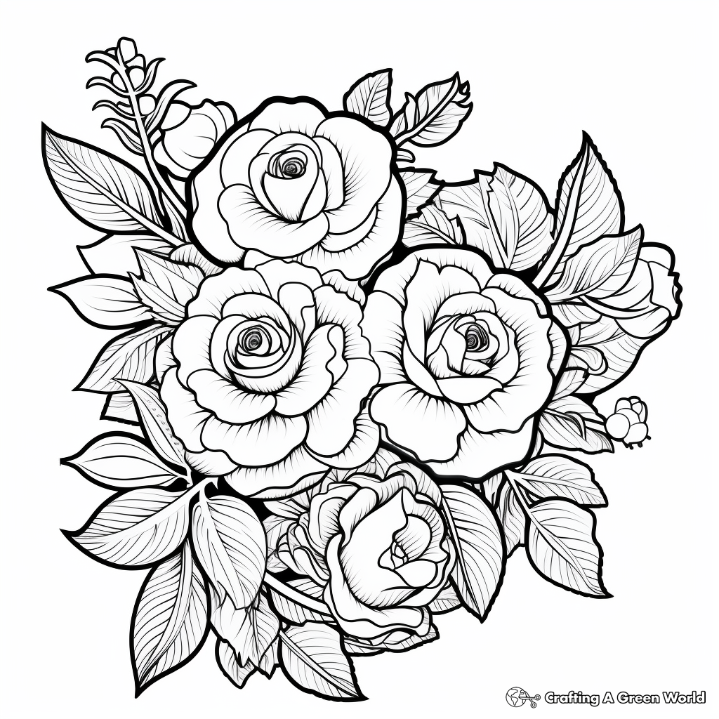 Floral Design Coloring Pages Free Printable 
