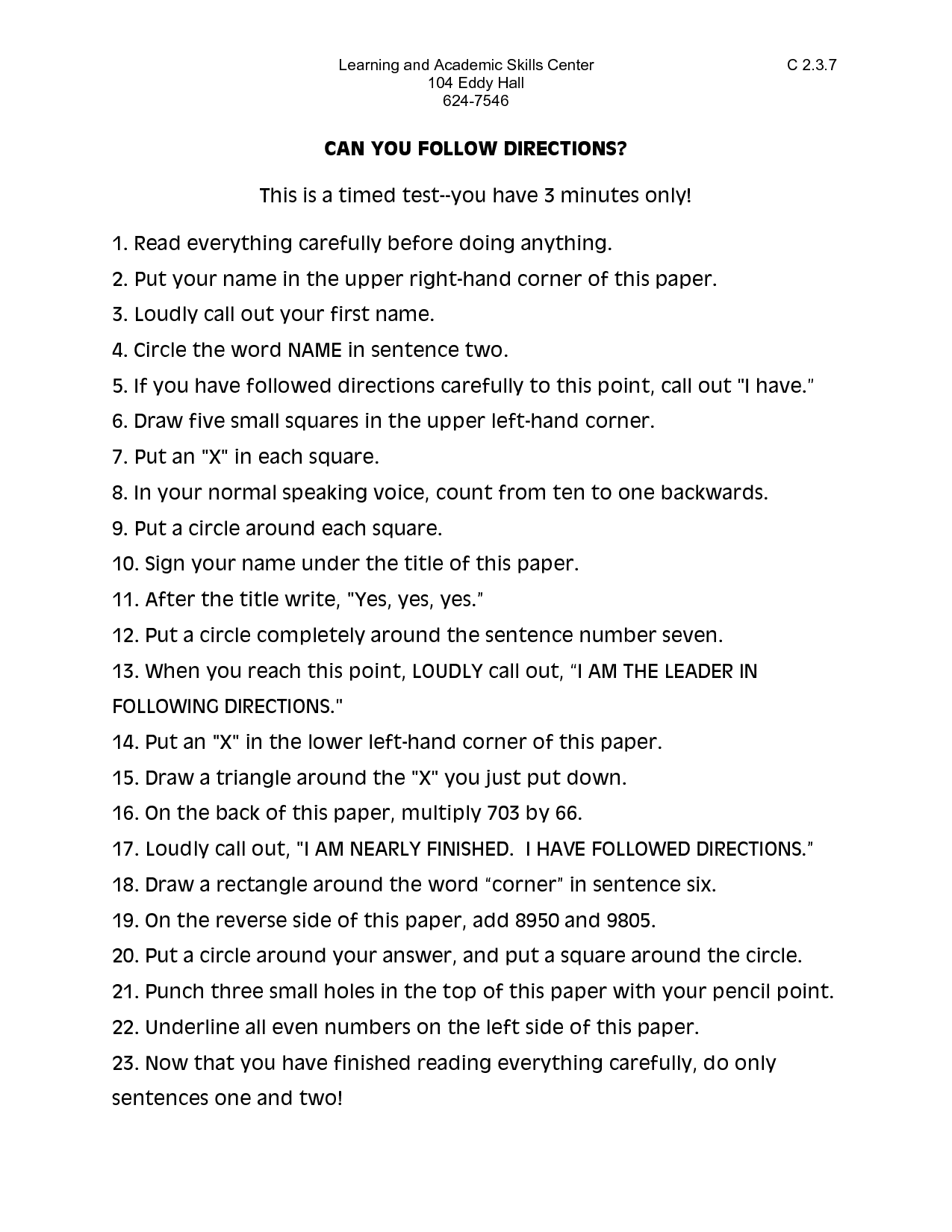 Follow The Directions Worksheet Writing Practice Worksheet