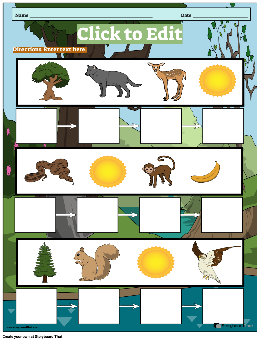 food chain worksheet