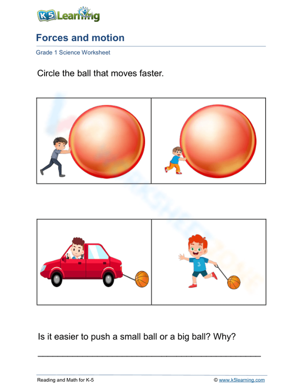 Force And Motion Activity Worksheets