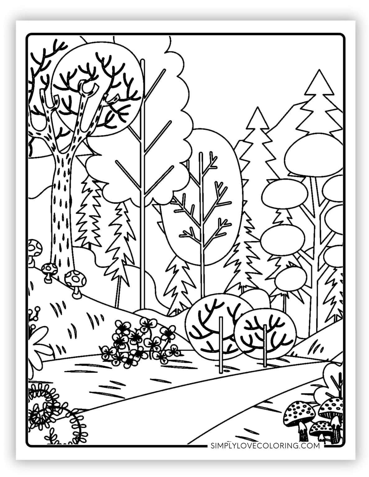 forest coloring pages