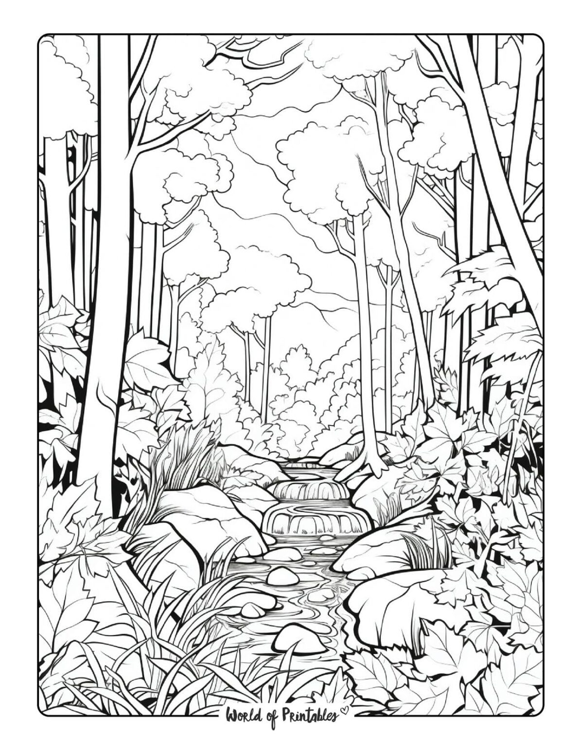 Forest Coloring Pages World Of Printables