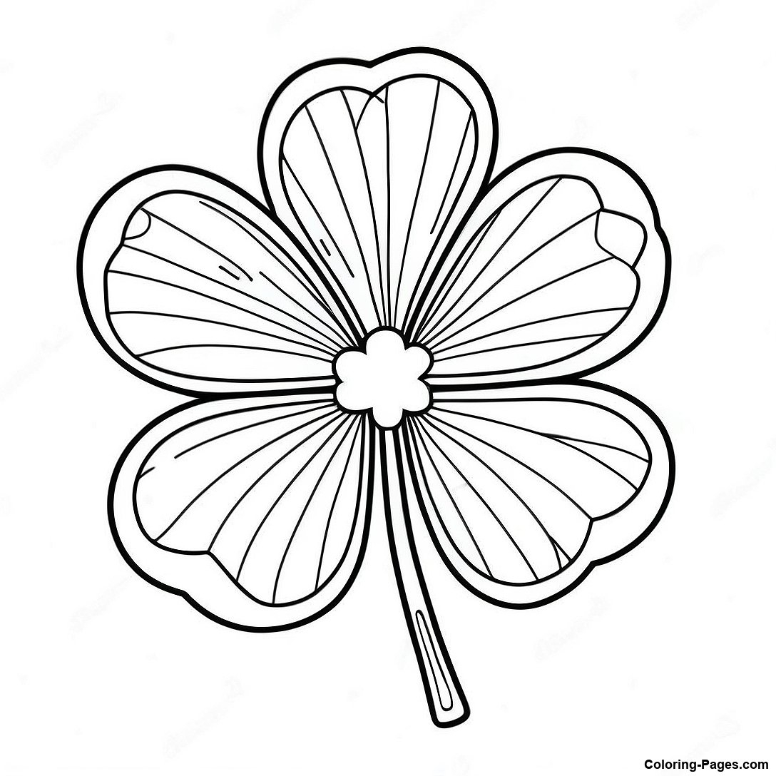 Four Leaf Clover Coloring Page Coloring Pages Four Leaf Clover Coloring Page Coloring Pages